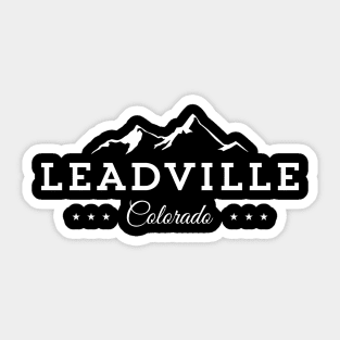 Leadville Colorado, Mountain Town Co Tee Sticker